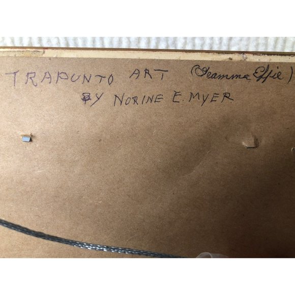 Framed 12x14 Trapunto Art, Cranston VIP Bird Block, Black-capped Chickadee - Picture 5 of 5